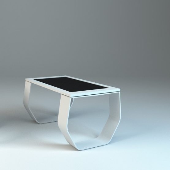projekt stołu multimedialnego z monitorem dotykowym materiał włókno szklane