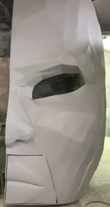 maska z włókna szklanego z ustami